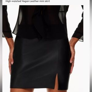Aritzia Wilfred faux leather mini skirt